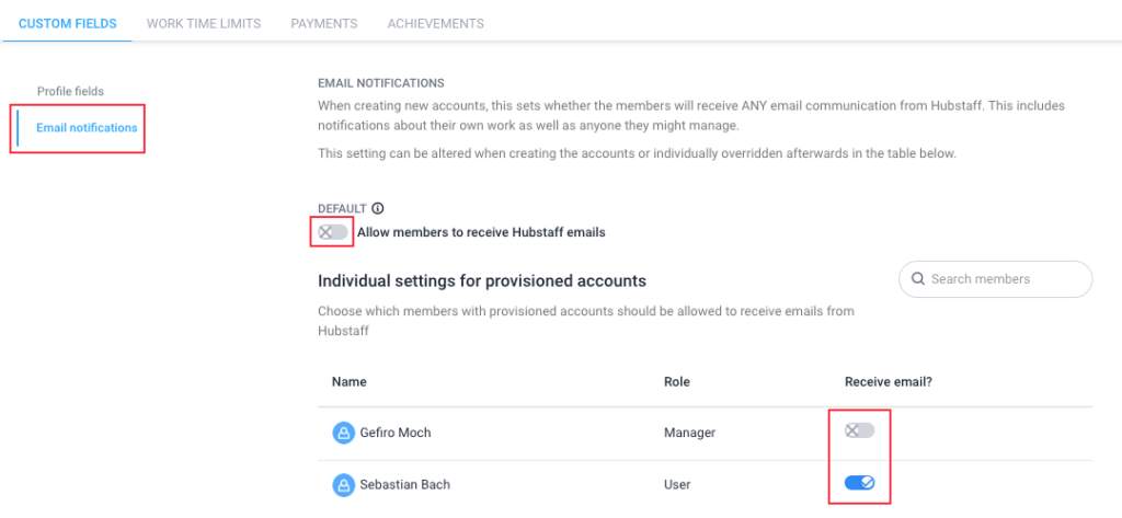 Email noti