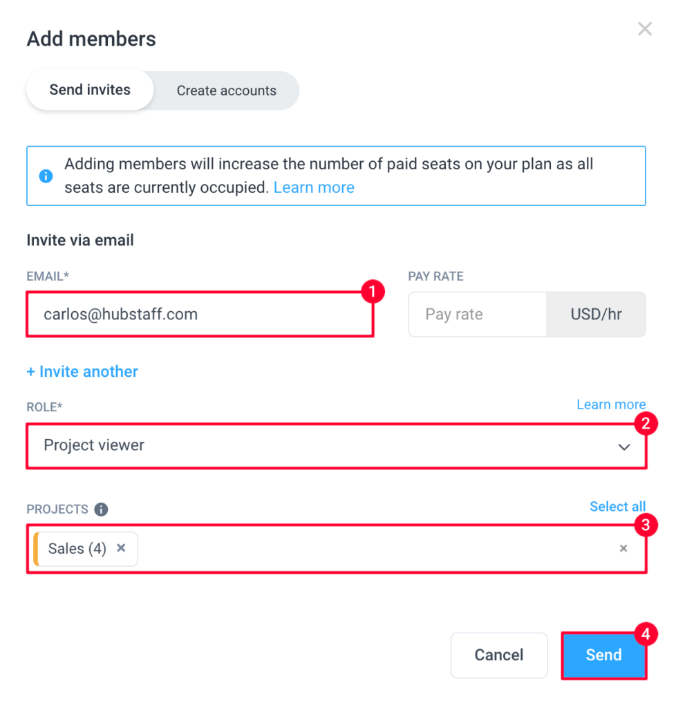 add members dialog
