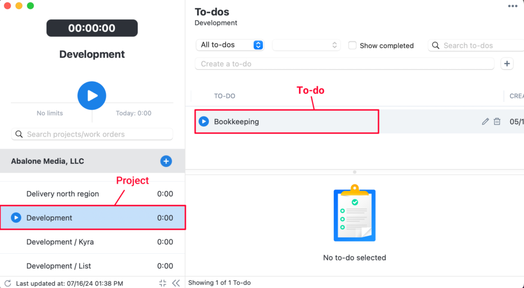 desktop app project to do