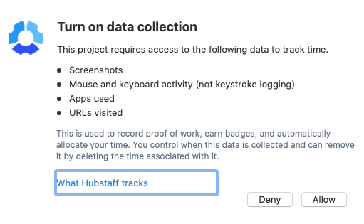 mac osx data collection consent popup