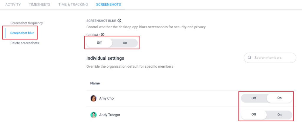 screen blur