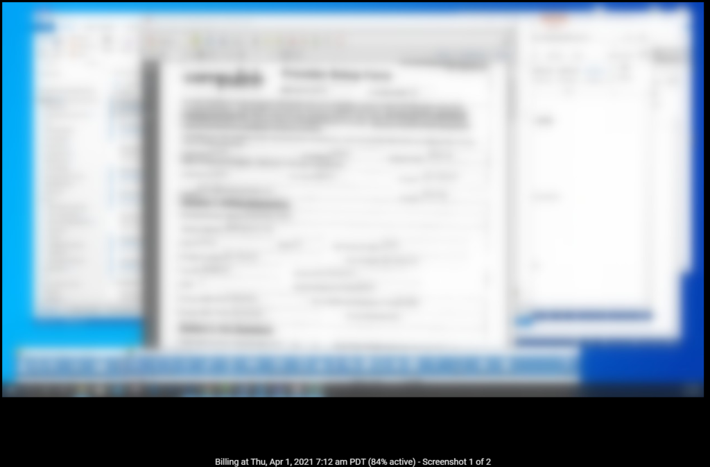 Hubstaff - Blurred screenshot example