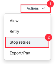actions stop retries