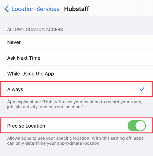 ios always precise location