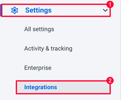 menu settings & policies integrations