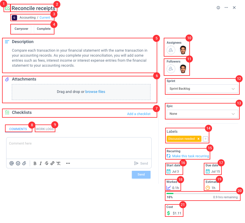 task features