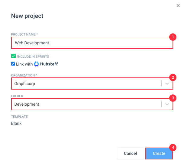 new project Hubstaff Tasks