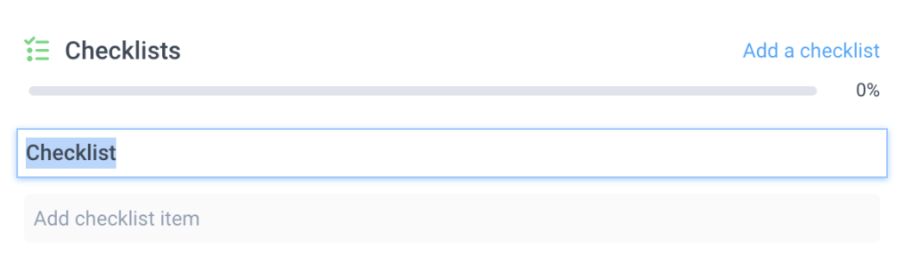 tasks rename checklist