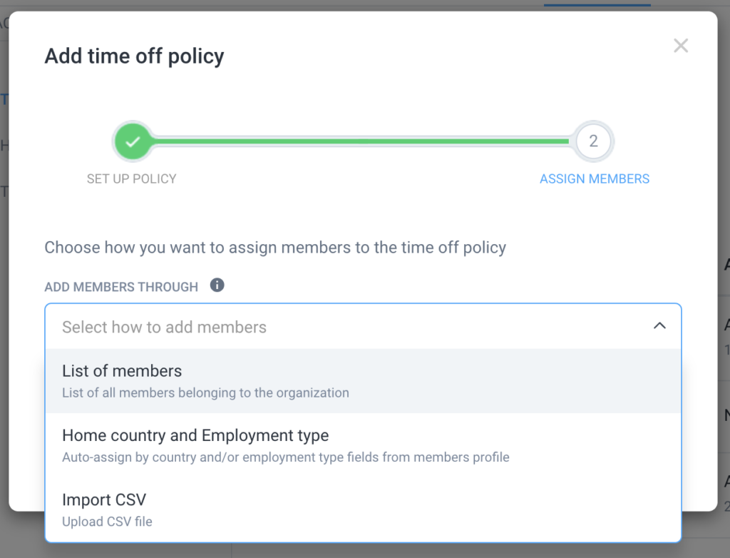 time off add members