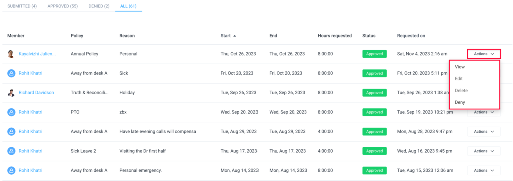 time off all tab 1