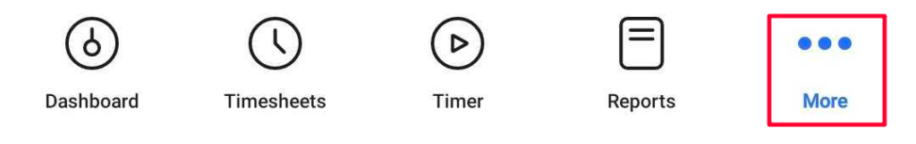 mobile app more menu