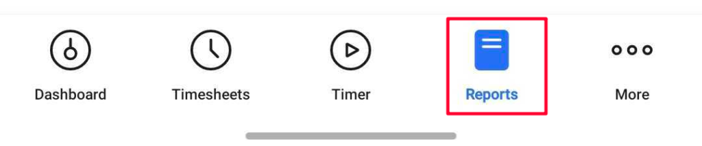 reports menu mobile app