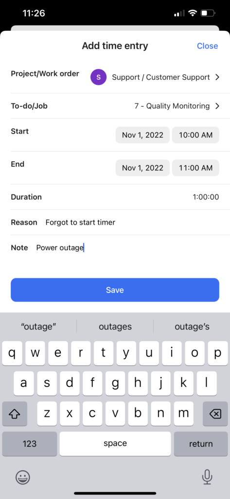 iOS add time entry 4