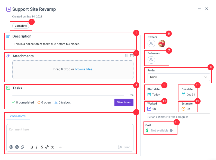 sample epics features