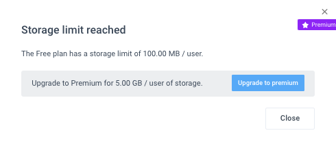 storage limit reached Hubstaff Tasks
