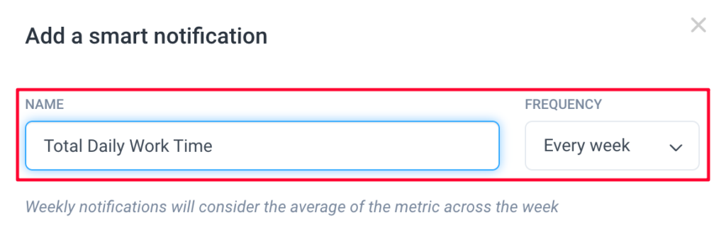 smart notification name frequency