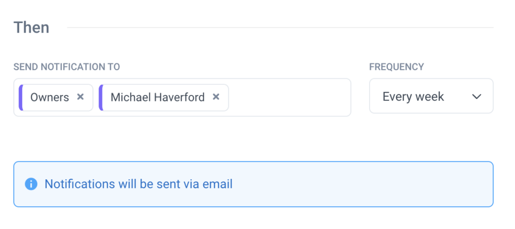 smart notifications then section