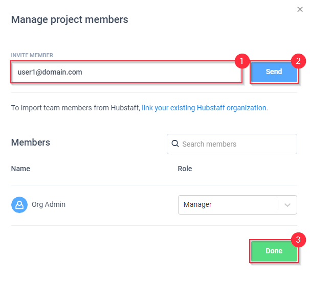 invite members Hubstaff tasks
