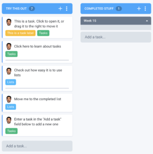 tasks filtered