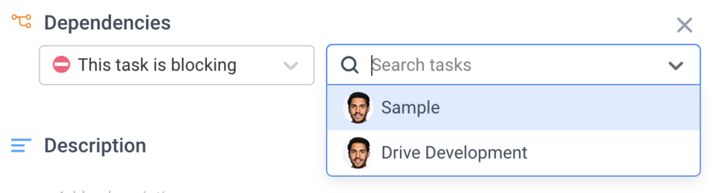 blocking task selection