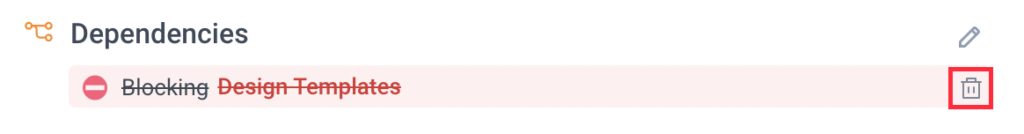 delete dependency