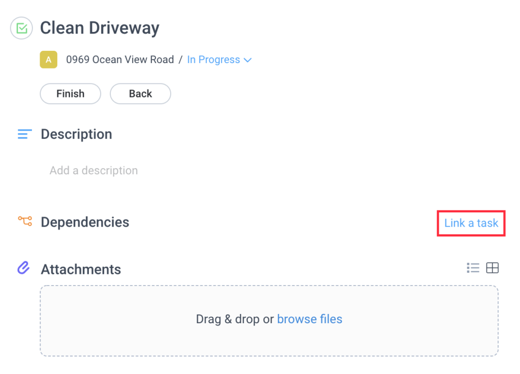 tasks dependencies link a task