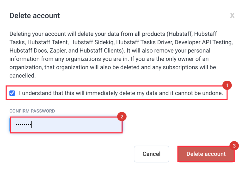 delete account dialog