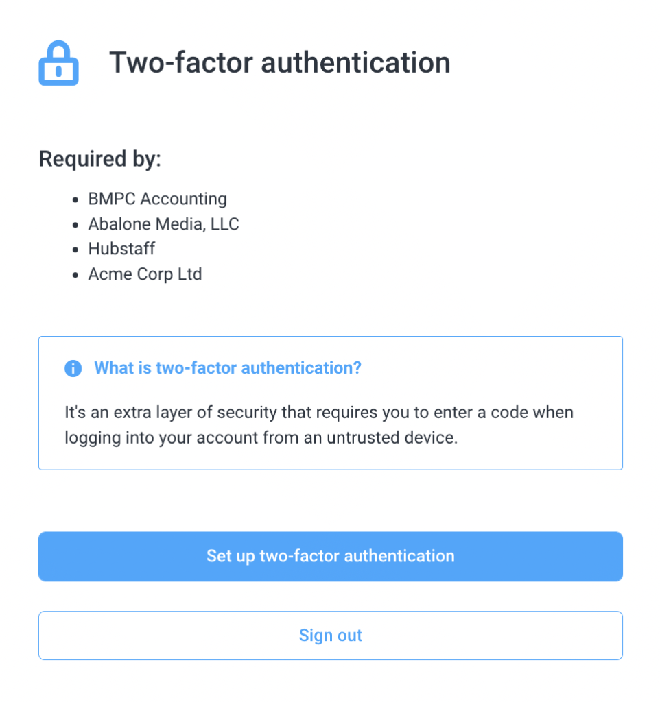 2FA reset login