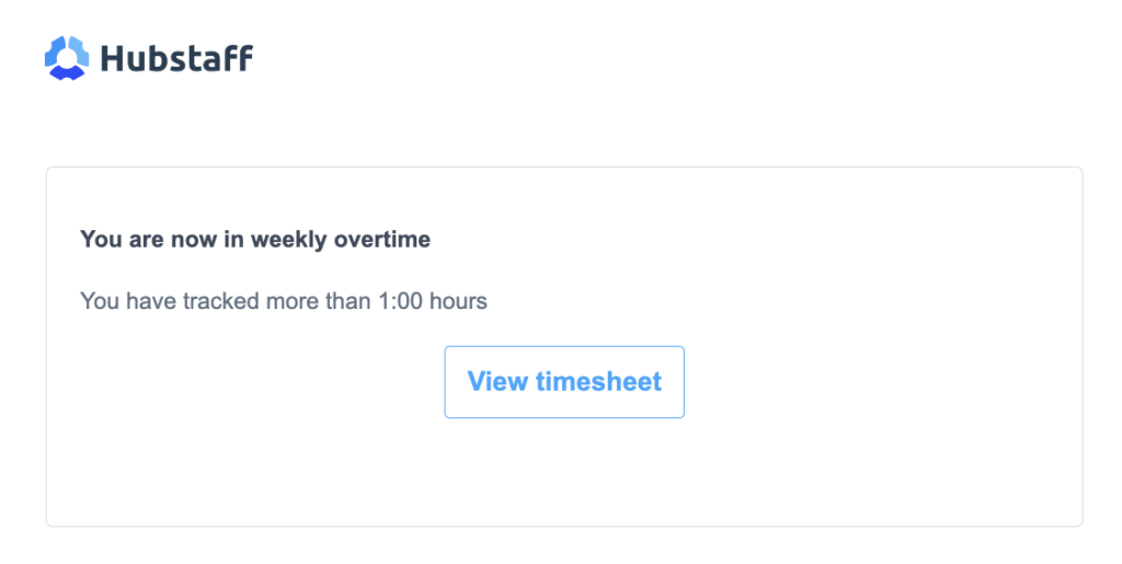overtime email notification