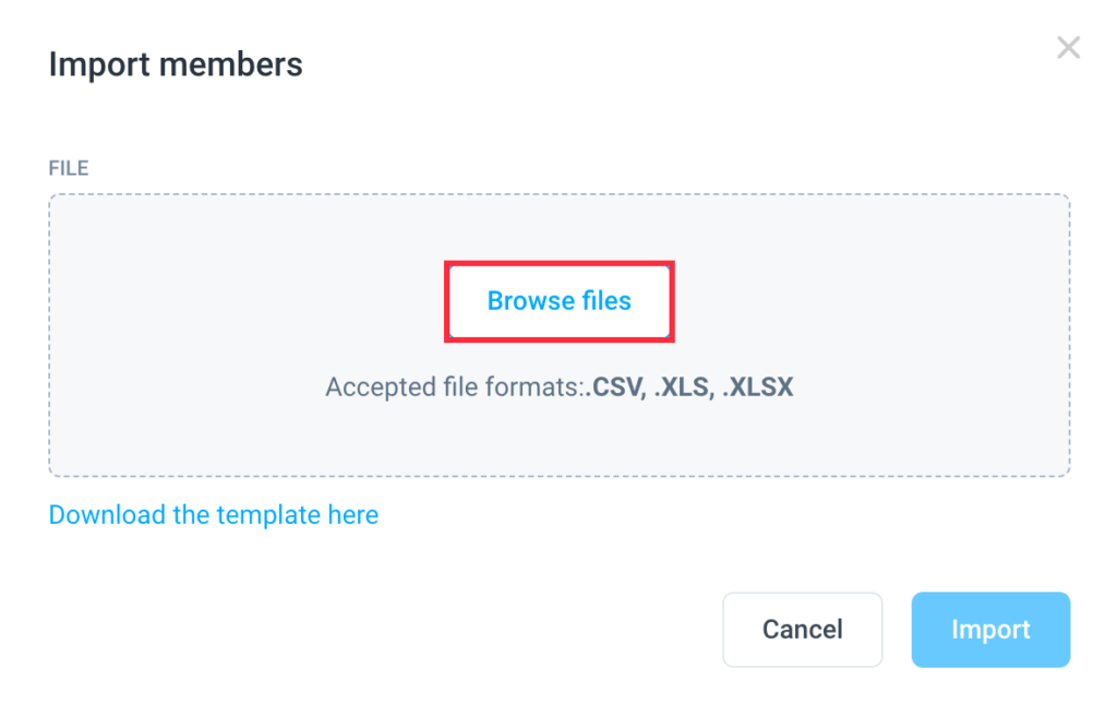 import members browse files