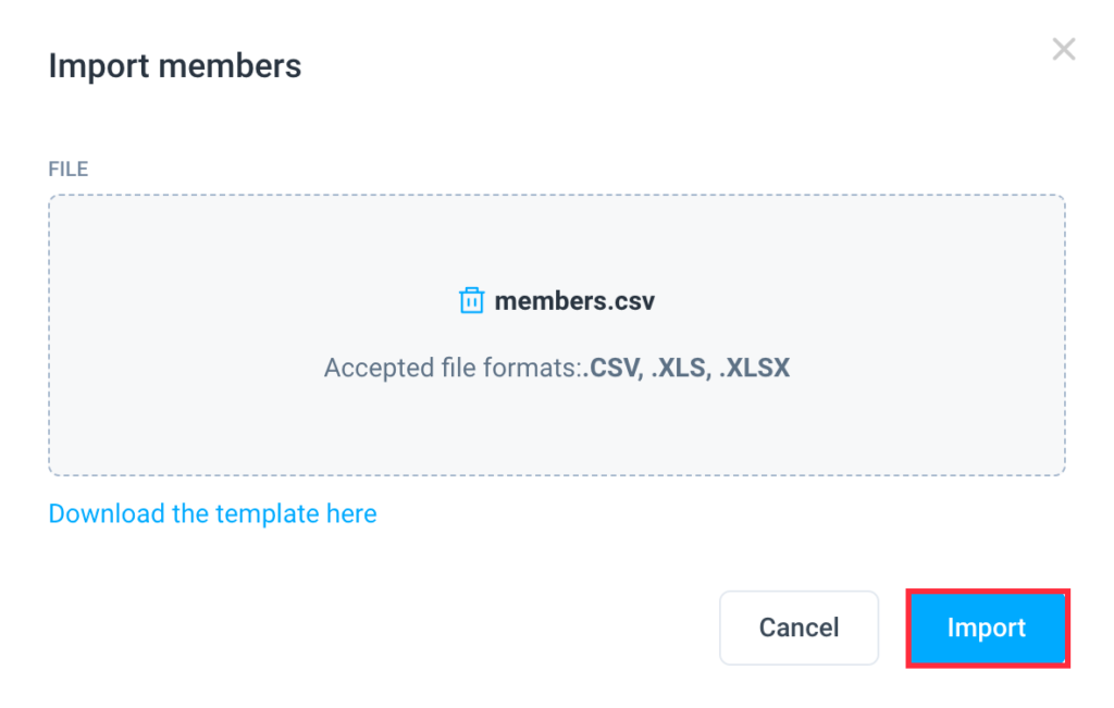 import members import button