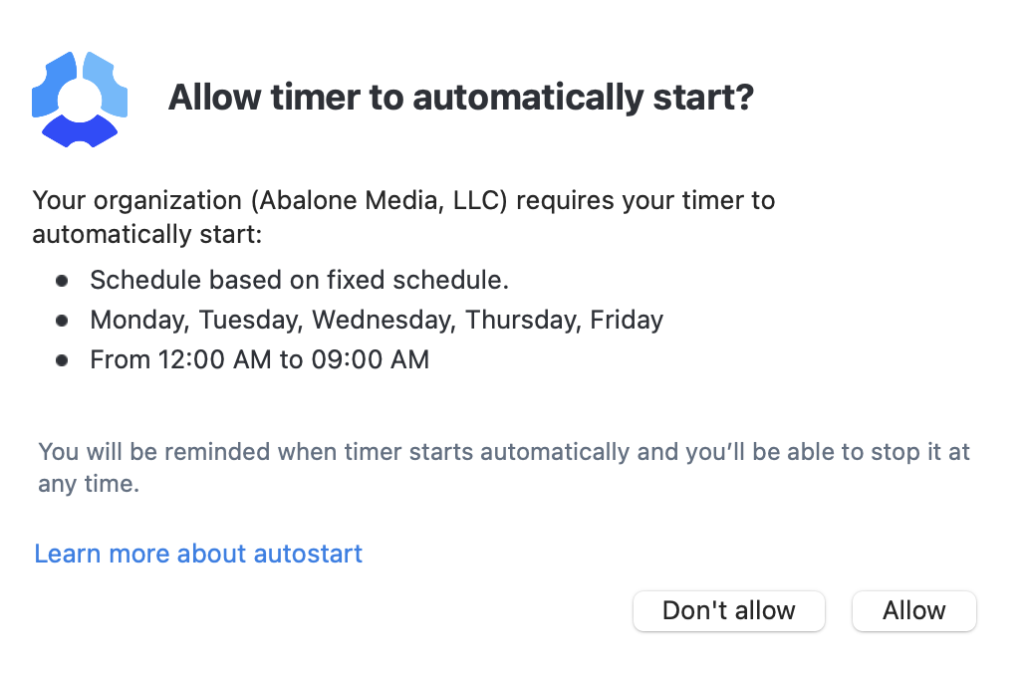 auto start stop timer