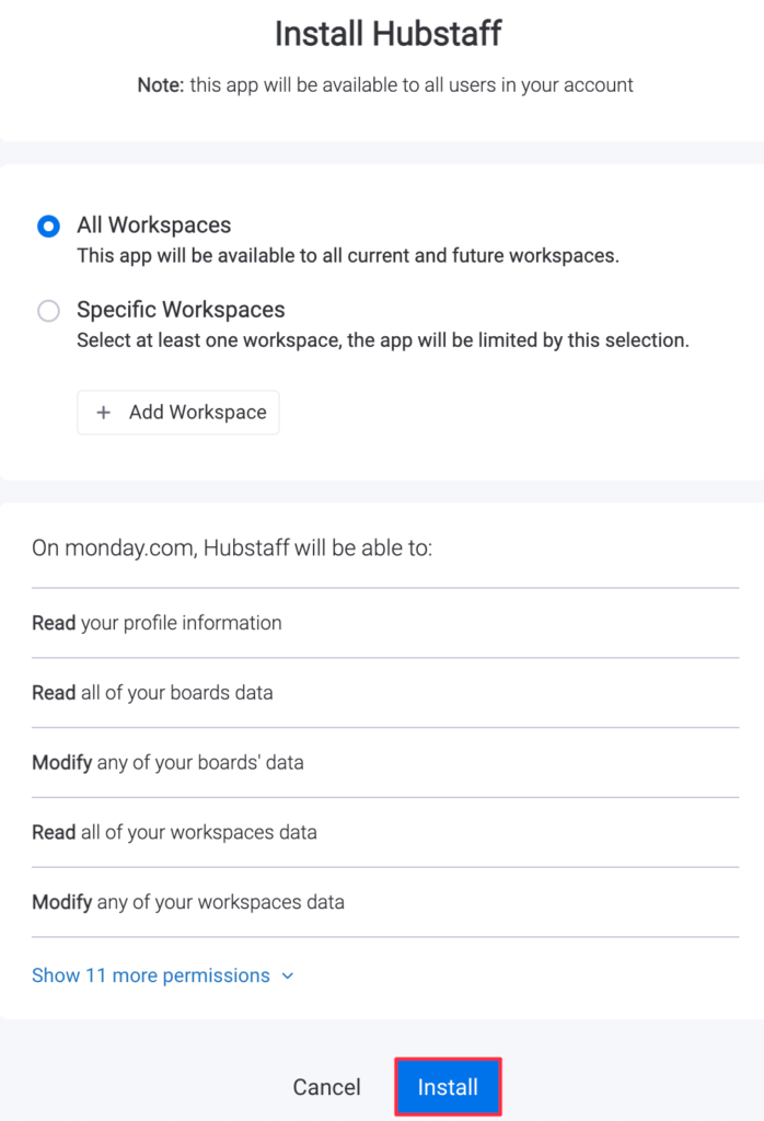install hubstaff app monday