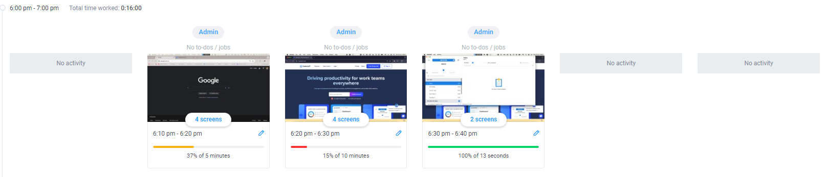 10 minute interval screenshots