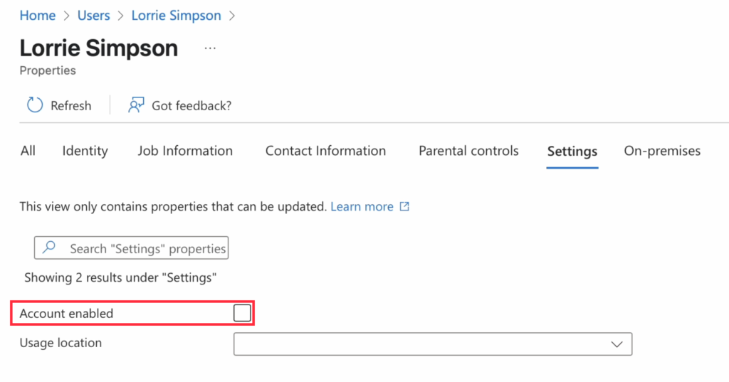 disable azure